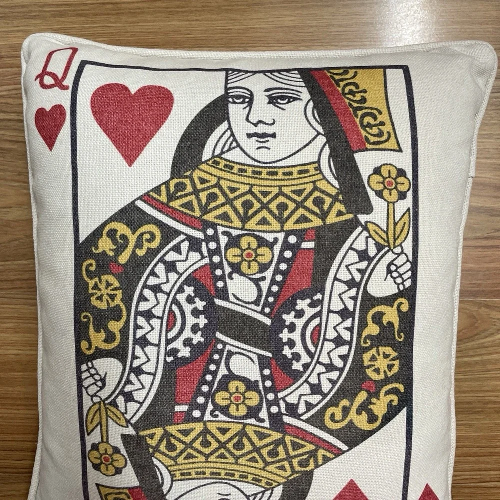 Queen of Hearts Throw Pillow 18